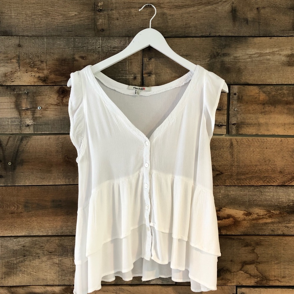 Miss Selfie white blouse